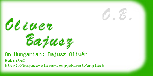 oliver bajusz business card